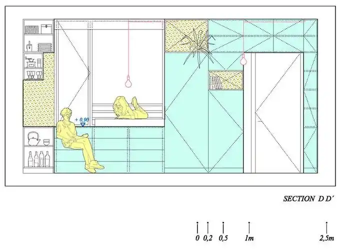 ▼卧室部分剖面