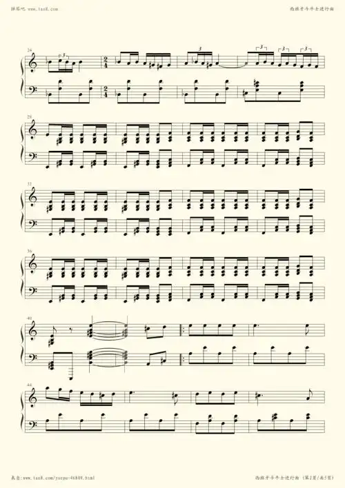 钢琴谱 - 西班牙斗牛士进行曲