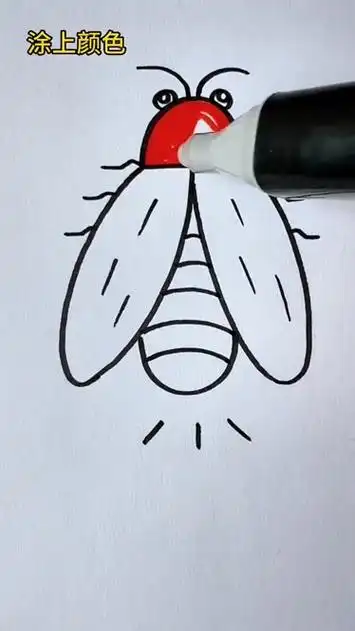 用"人"字简单画萤火虫