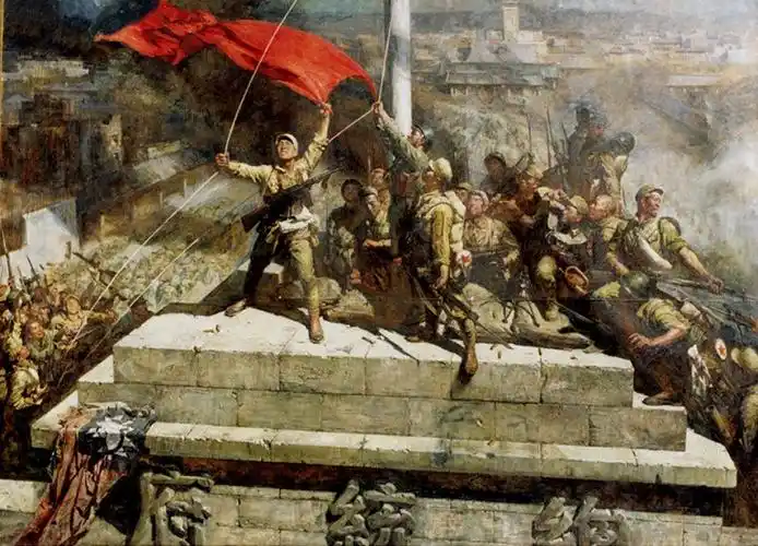 经典美术作品中的党史攻占总统府