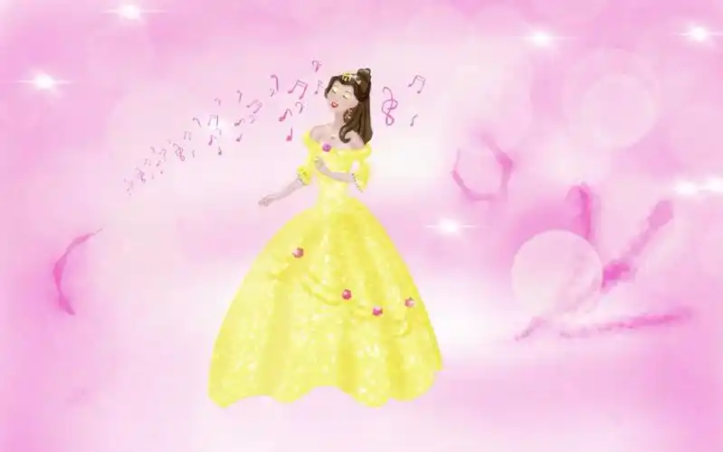 procreate板绘过程 迪士尼公主唱歌的贝儿公主_哔哩哔哩_bilibili