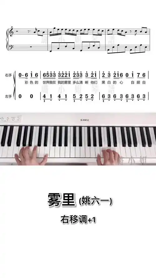 雾里钢琴五线谱简谱