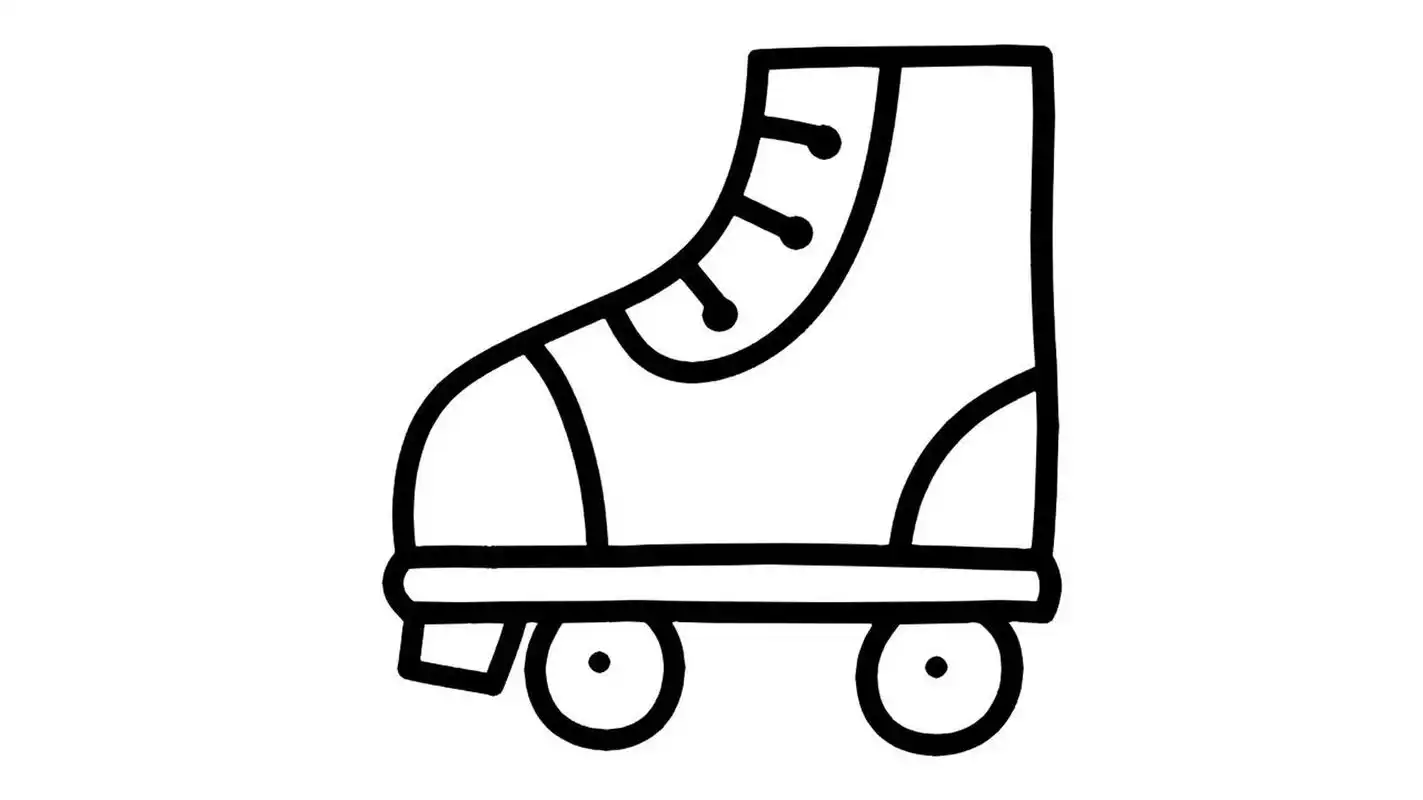 【简笔画素材分享47】6款卡通溜冰鞋 分享6款卡通溜冰鞋 高清线稿素材