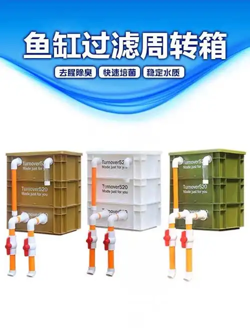 野寿派工业风多彩滤盒周转箱金鱼锦鲤上滤滴流盒小号中号过滤器