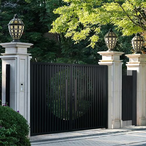 铁艺别墅庭院子门小区民宿花园门双开对开门学校围墙大门镀锌定制