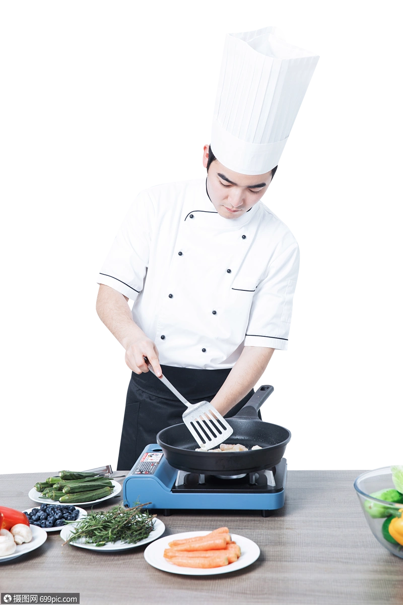 厨师炒菜食材餐饮图片