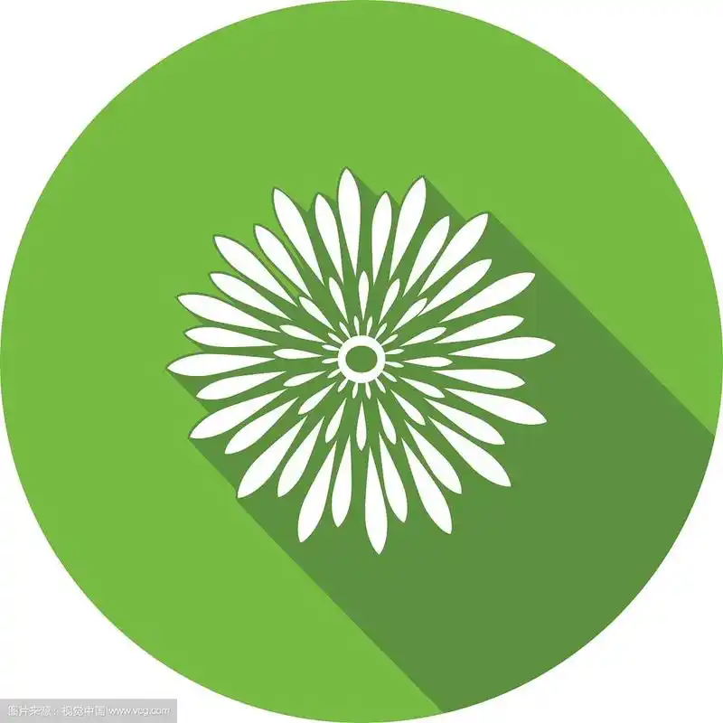 菊花图标花卉标志圆形