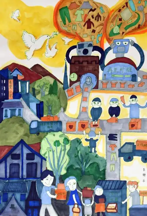 喜报——第八届世界杯青少年绘画大赛一等奖获奖作品欣赏