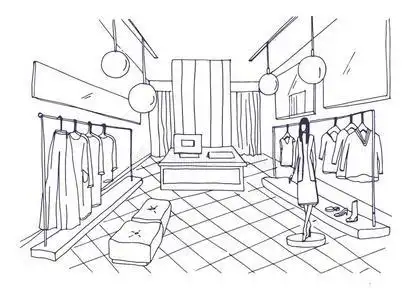 专业美丽的亚洲女性时装设计师,在工作室与面料素描和绘画服装设计.