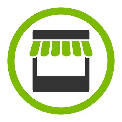 商店_公寓_绿色_灰色_彩色_矢量_象征_白色_图片大