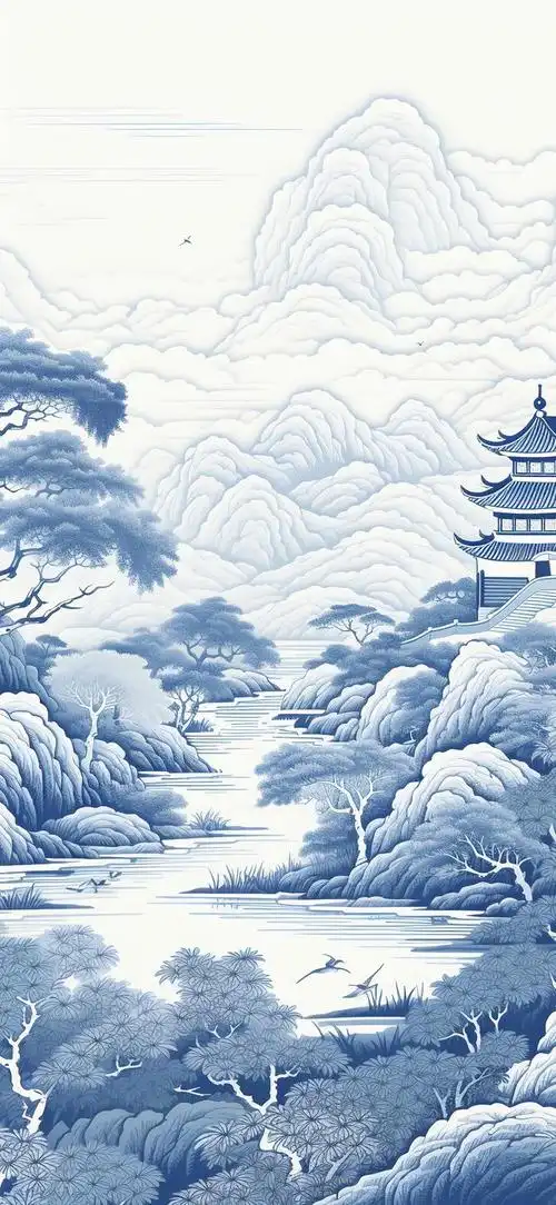 壁纸分享,一起来领略中国红,青花瓷的魅力吧