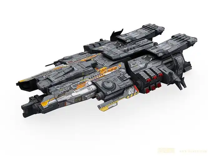 科幻宇宙飞船太空站3d模型 太空飞船