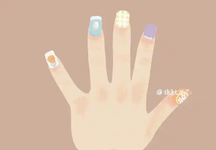 短手指美甲