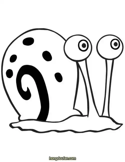 海绵宝宝动画片卡通图片涂色大全-红豆饭小学生简笔画大全