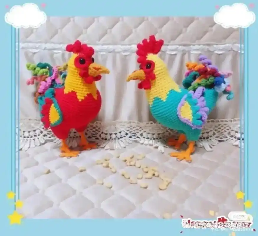 图解分享 大公鸡#手工制作 #钩针编织  - 抖音