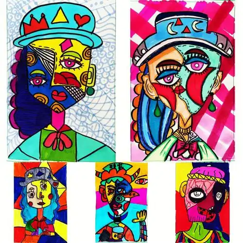 四年级下册大师画我也画学生作品