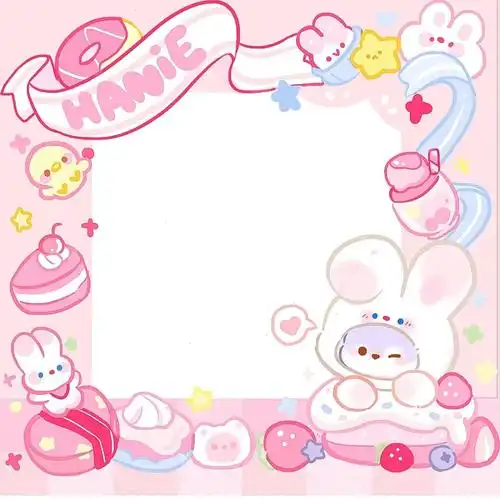 可爱二维码框原创便签