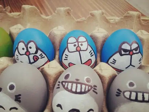 手绘鸡蛋·蓝胖子