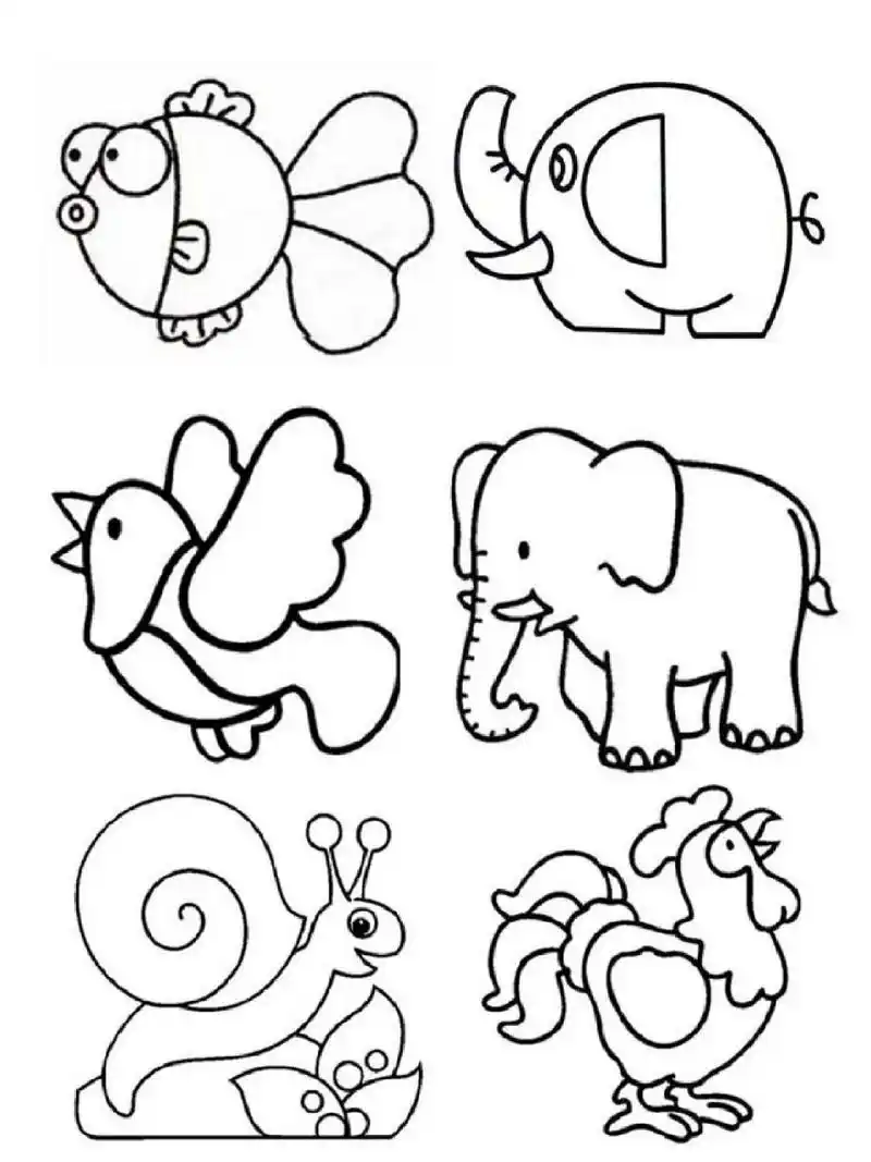 幼儿园涂色‖可打印素材 分享幼儿美术a4纸 标准a4纸大小,图片保存