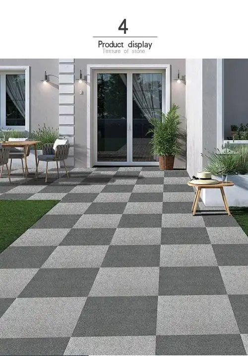 适用于室外庭院地砖600防滑防冻瓷砖户外院子花园麻石加厚地铺石地面