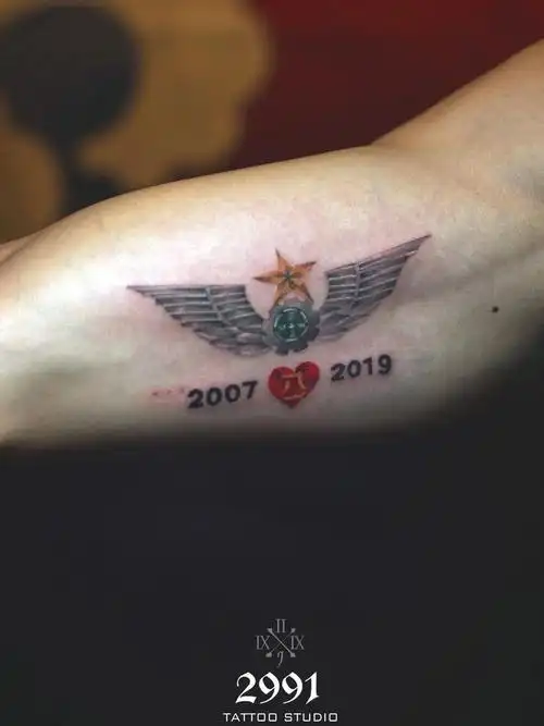 军徽_纹身图案手稿图片_孙若愚的纹身作品集