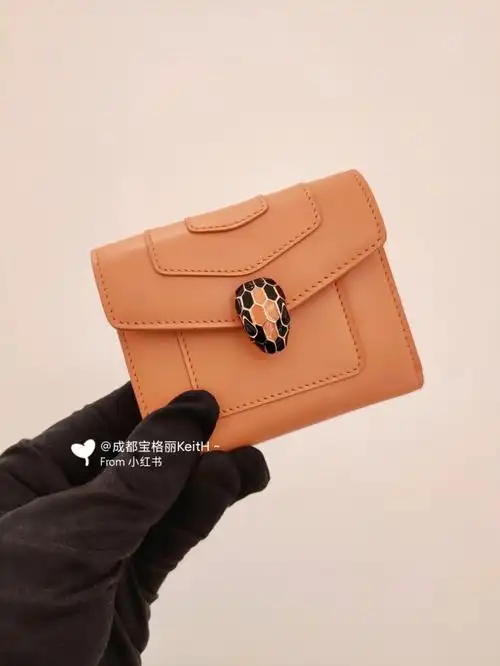 宝格丽橙色小卡包