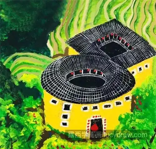 土家客栈怎么画建筑水粉画的画法是什么