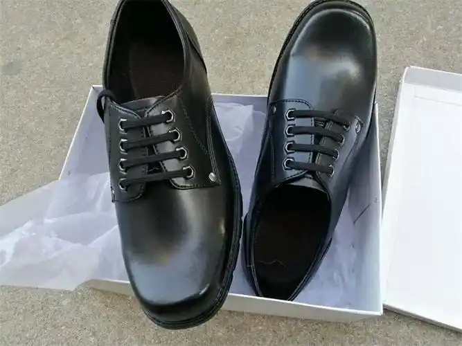 配发正品新式07兵皮鞋07三接头02士兵大头皮男军鞋系带单春秋皮鞋