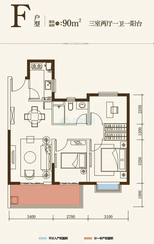 保利城两至三房户型预售中均价15000元平米