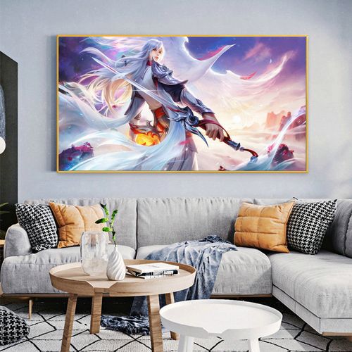 5d钻石画王者荣耀李白凤求凰2021年满钻新款游戏人物点贴钻十字绣