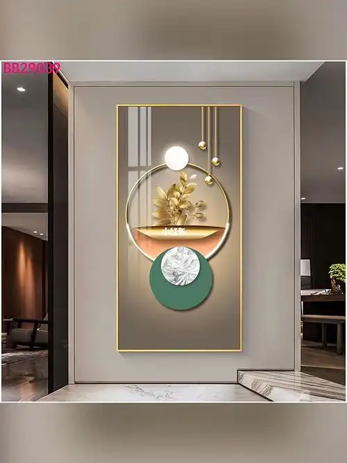 轻奢玄关装饰画寓意好大气玄幻背景墙入户走