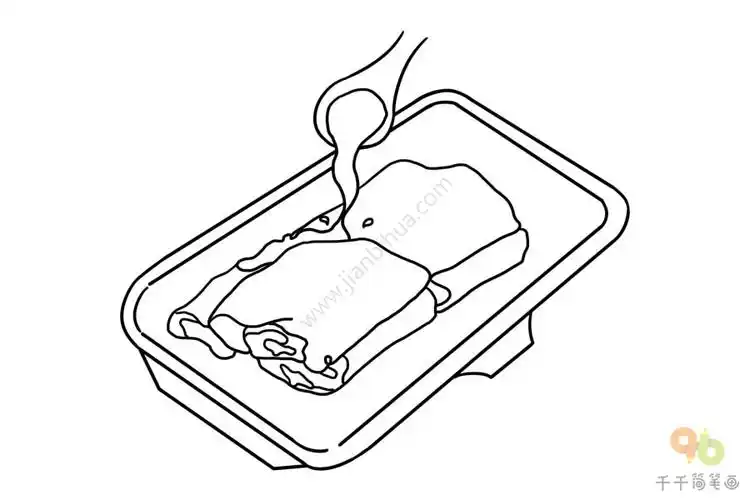 广东美食 肠粉简笔画怎么画_地方美食简笔画