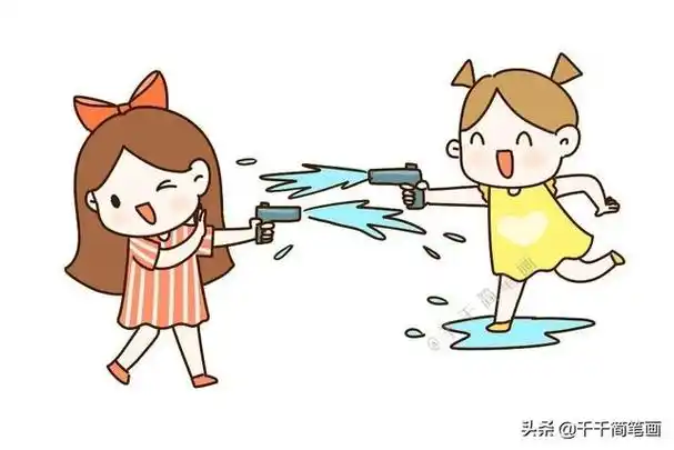 泼水节简笔画人物