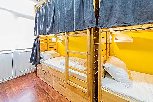 客栈,宿舍,床,放置,房间
