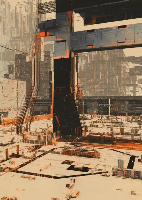 一组来自atelier olschinsky的富有未来感建筑概念设计插画#概念设计