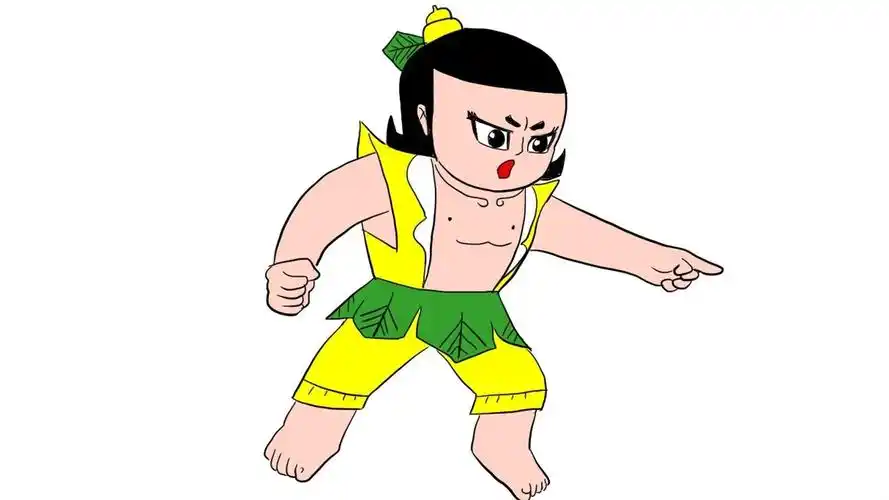 葫芦娃之二娃儿童卡通简笔画