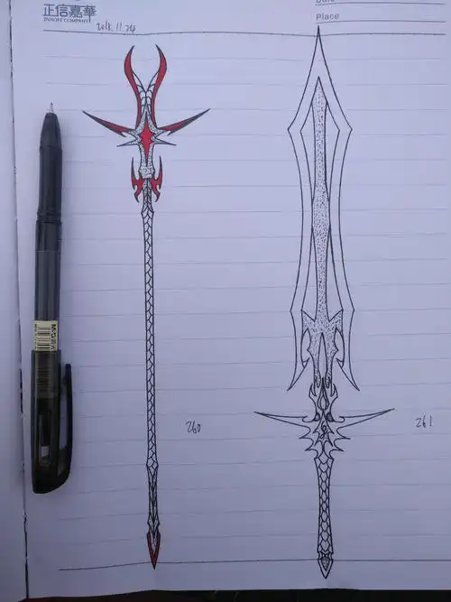 不过这剑格和握把是真的好看,硬着头皮画完它吧