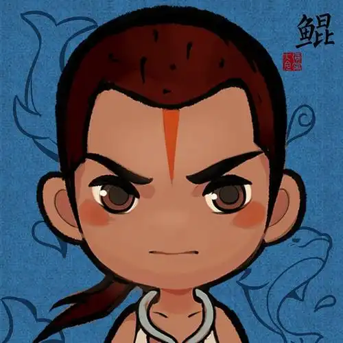 12:45:08#大鱼海棠#萌q版 鲲 采自via@动画电影大鱼海棠【插画】_头像