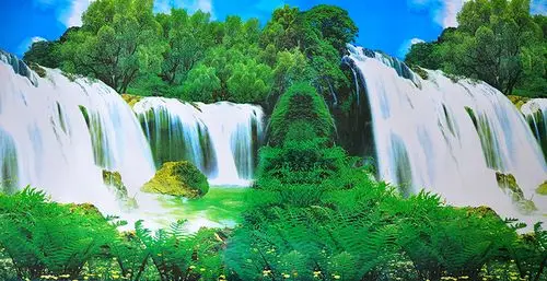 鱼缸背景图画纸高清图3d立体鱼缸装饰贴纸壁纸水族箱造景装饰贴画