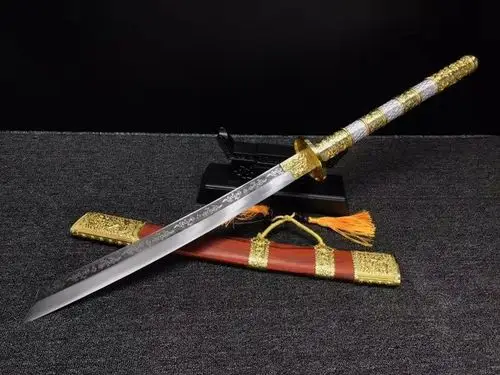 镀金康熙战刀未开刃