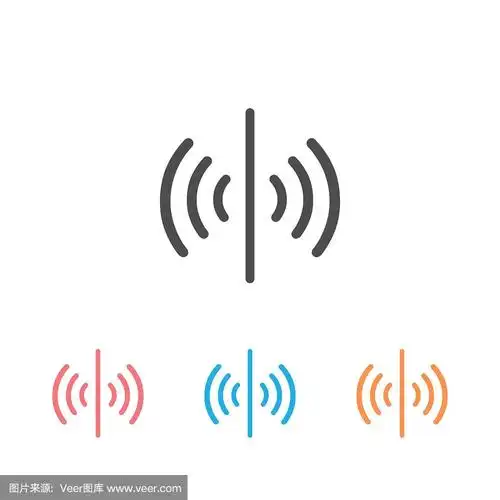 传感器矢量图标设置,信号符号.网页或手机应用的简单平面设计