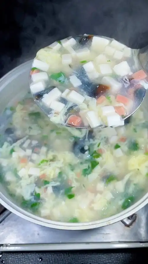 皮蛋豆腐羹可以在家这样做