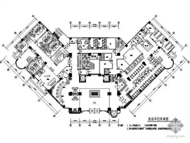 某假日酒店平面布局图