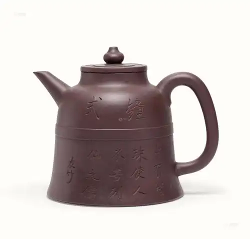 【清 蒋裕泰制梅调鼎刻钟形壶】拍卖品_图片_价格_鉴赏_紫砂_雅昌艺术
