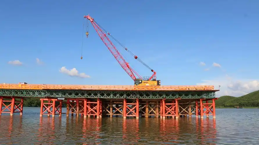 世界最大跨径波形钢腹板组合连续刚构桥火热建设中