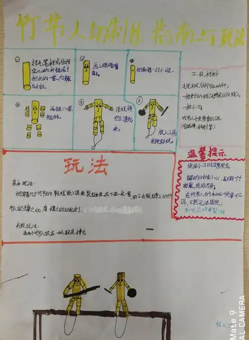 创意作业《竹节人制作指南和玩法说明书》