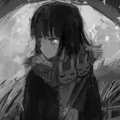 高质量动漫女头黑白图片 高清好看的黑白画女动漫_女生微信头像_头像