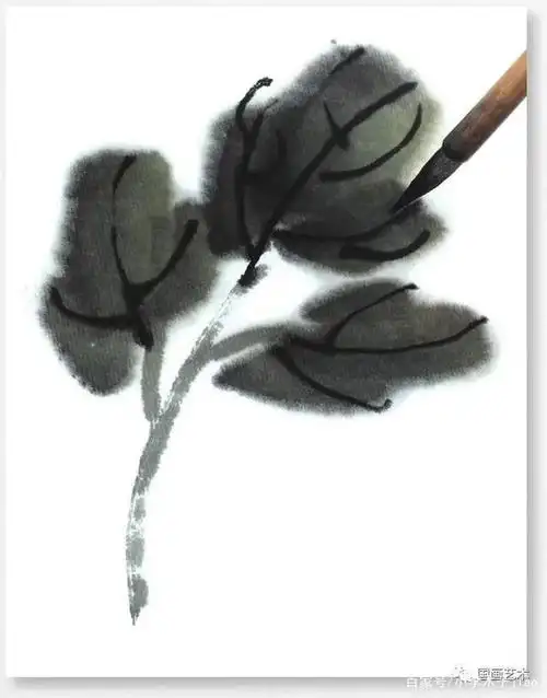 图文教程:写意牡丹叶子画法详解(下)