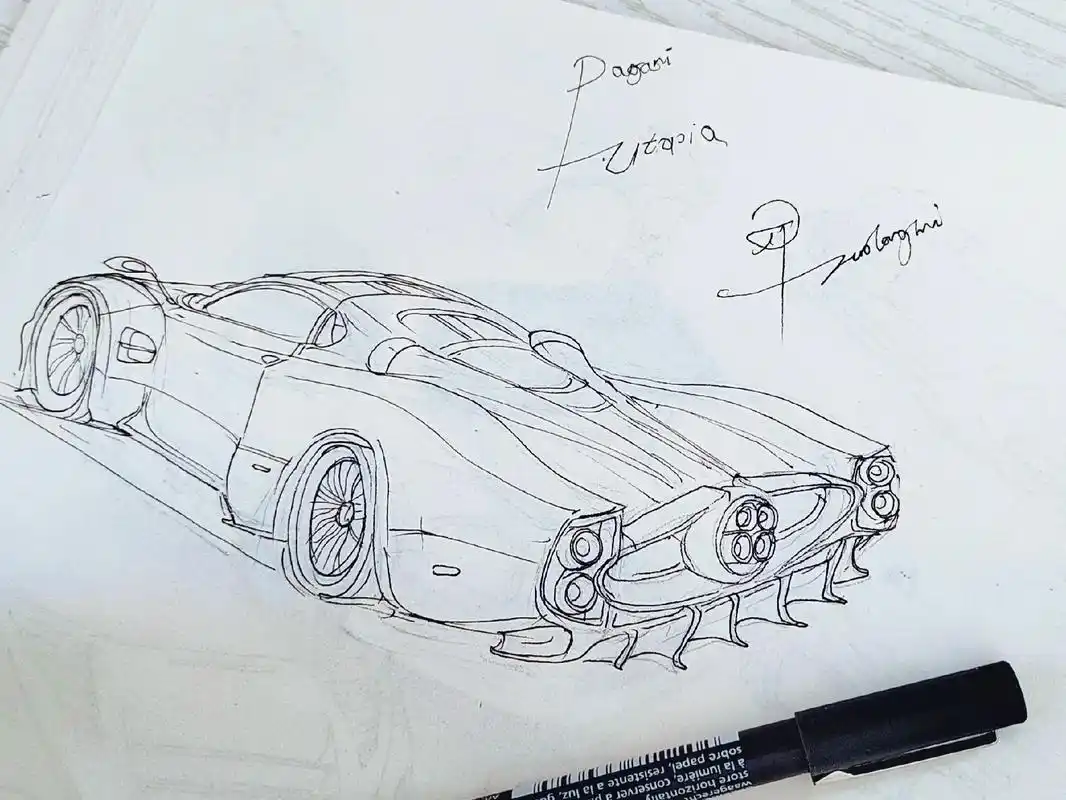 汽车手绘   #随手画  #帕加尼     #二月二93    @帕加尼