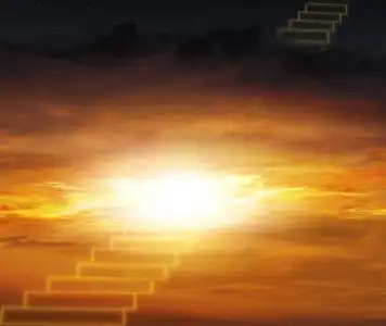 楼梯的天空.成功之路.通向天堂或地狱的阶梯.宗教背景.